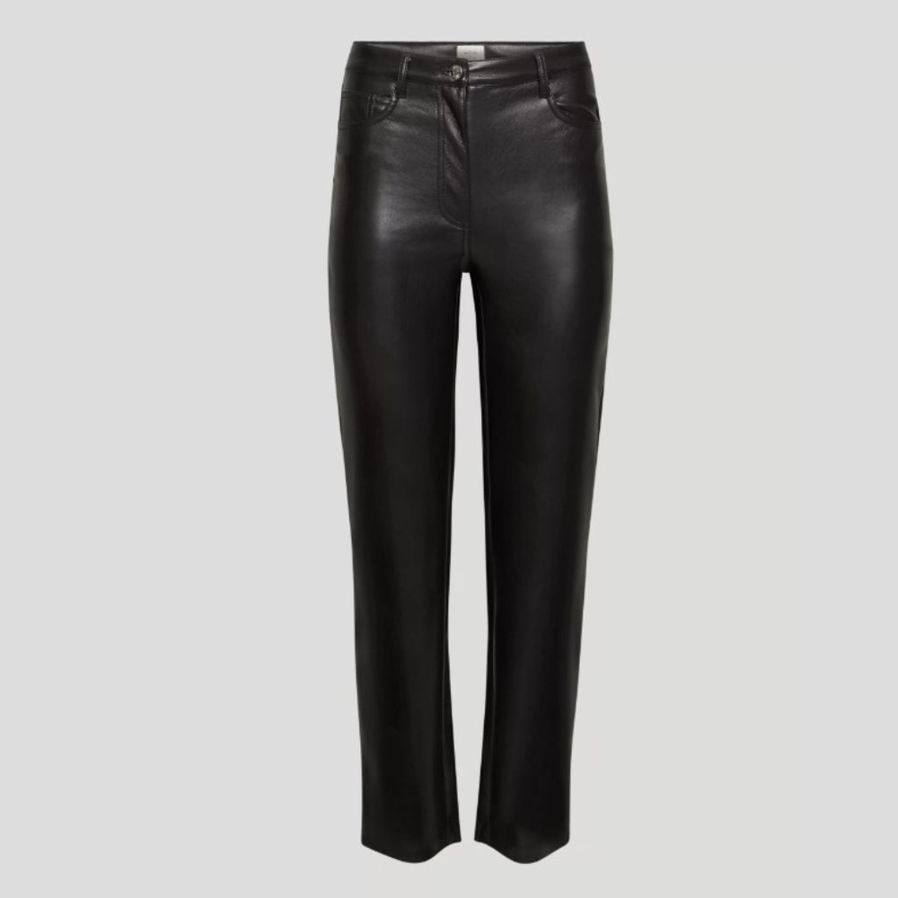 Aritzia Wilfred The Melina Pant High Waisted Vegan Leather Classic Length